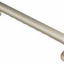 Moen Brushed Nickel Bathroom Safety 12-Inch Designer Bathroom Grab Bar with Curled Grip, Shower Handles for Elderly, R8712D3GBN