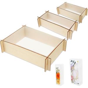 Silicone Large Resin Molds Rectangle Epoxy Resin Molds with Support Soft Epoxy Molds Multifunctional Resin Casting Molds for Soap Candles Dried Flower DIY Crafts Gifts Furniture Decoration