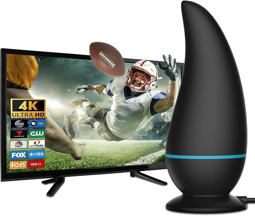 Generic 2025 TV Antenna, Supports 8K 4K 1080P, 750+ Miles Long Range, Indoor Outdoor Digital, Amplified HD TV Antenna for Free Channels, 32FT Coax Cable