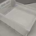 Akro-Mils 30250 AkroBins Plastic Storage Bins, Space-Saving Stackable Bins for Garage, Pantry, Craft Organization, 15" x 16" x 7", Clear, 6-Pack