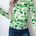 SELINK Long Sleeve Mesh Tops for Women Floral Print Sheer Blouses Mock Neck (XL)