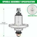 48" Spindle Rebuild Kit Fit for John Deere D140 LA130 X110 X120 X140 LA140 LA145 LA155,3 Spindles GY20454 GY20867, Blade AM141035 GX21784, Belt GX20571 GX21833