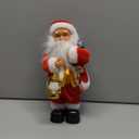 Funny Singing Dancing Christmas Santa with Red Glowing Lamp, Electric Musical Shaking Santa Claus Festival Christmas Party Home Office Fireplace Decorations Supplies Favors, 11 inch