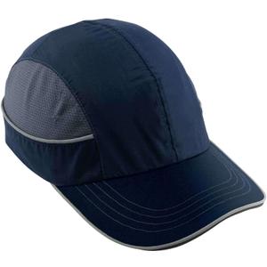 Safety Bump Cap, Baseball Hat Style, Comfortable Head Protection, Long Brim, Extra Large Skullerz 8950XL,Navy
