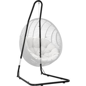 330-Pound Capacity Hammock Chair Stands Indoor Solid Steel Hanging Hammock Stands Heavy Duty Air Porch Swing Chair Stands Adjustable Height L Stand for Hanging Hammock Chair (Hammock Stand Only)
