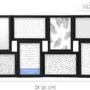 MELANNCO 24 x 12 Inch 8 Opening Photo Collage Frame, Displays Four 4x6 and Four 6x4 Inch Photos, Black