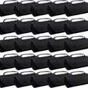 25 Ct of Roll-Up Blankets for Camping, Travel, Outdoors, Beach, Picnics  Black  Hook + Loop Closure for Easy Use in Cars & on Airplanes  Customizable for Promotions & Events