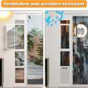 Doggy Door for Sliding Glass Door, Adjustable Height 75 3/5" to 80" Sliding Door Doggie Door Insert with Screen Design, Suitable for X-Large Dogs Up to 200 lbs, New