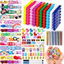 80 Set Cheer Pins Spirit Clips Clothes Wooden Pins for Backpacks Include 90 Mini Resin Animals 30 Mini Bows 500 Beads Cheer Clothespins Decorations Ribbon Team Classroom Cheer Gifts BulkColorful