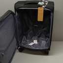 KROSER Hardside Expandable Carry On Luggage with Spinner Wheels & Built-in TSA Lock, Durable Suitcase Rolling Luggage with USB Port, Carry-On 20-Inch, Black