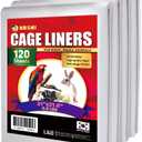 HA SHI Bird Cage Liners, 120 Disposable Newsprint Sheets, Unscented Paper for Pet Enclosures, Packing and Crafts (Large (31" x 21.5"))