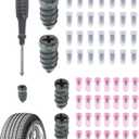Tire Plug Kit,Car Accessories Tire Repair Rubber Nail Kit,Automotive Replacement Vacuum Tires Repair Tools,Suitable for Cars,Mountain Bikes, Electric Bikes,Motorcycles,Truck,Bus (60pcs) (EXP 02/04/26)