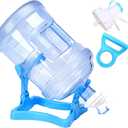 5 Gallon Water Jug Stand Foldable Spring Water Bottle Stand Holder Cradle with Water Cooler Dispenser Valves Water Jug Handle Grips for 3-5 Gal Drinking Water Jug Crown Cap Camper Dry Camping