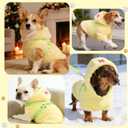 Fleece Small Dog Jacket Coat for 12 to17 lbs - Windproof Dog Clothes Coat with Harness Built in Winter Outdoor Dogs Coats for Small Dogs (Yellow)