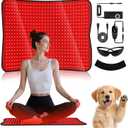 Red Light Therapy Mat for Body - 26.8" x 23.5" RedLight Therapy Pad with 600 LEDs,Near Infrared Red Light Mat 660nm & 850nm Redlight Therapy Pads W770