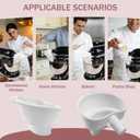 2Pcs Flour Funnel for Kitchen Mixer Bowl Cover Set, Compatible with Kitchen 4.5-5 Tilt-Head Stand Mixer, Anti-Splash Baking Accessories, Dishwasher Safe Comes with Brush, Shovel, Scraper