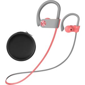 Stiive Bluetooth Headphones, Wireless Sports Earbuds IPX7 Waterproof with Mic, Stereo Sweatproof in-Ear Earphones, Noise Cancelling Headsets for Gym Running Workout, 16 Hours Playtime - PinkGrey