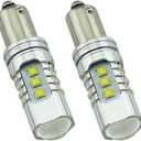 HSUN H21W BAY9S 64136 LED Bulbs,High Power X B-D Chipsets 4800LM Extremely Bright Bulbs with Canbus Error Free for Indicator, Backup Light and More,2 Pack,6000K White