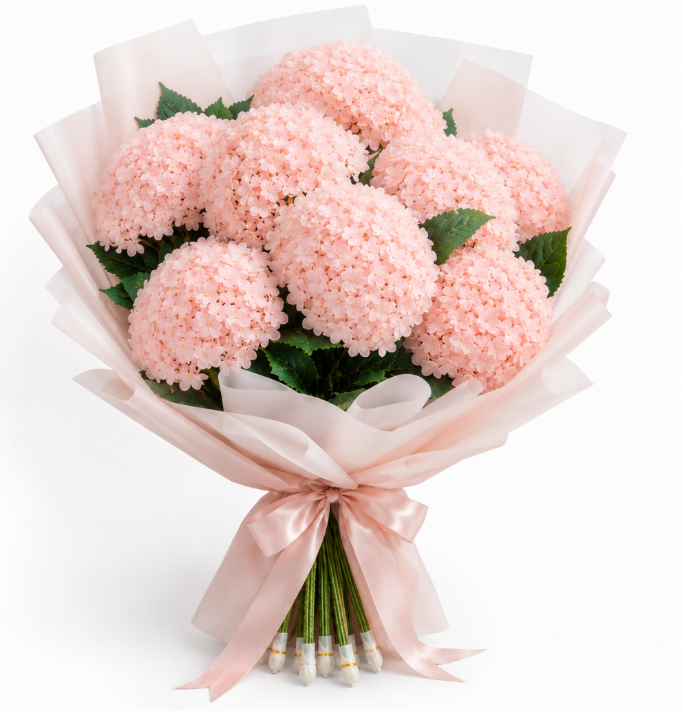 Pack of 4x12= 48 pcs Flowers Real Touch 3 Ft Lifelike Hydrangea Flower for Home Wedding Office Party Living Room Decoration (Baby Blue)