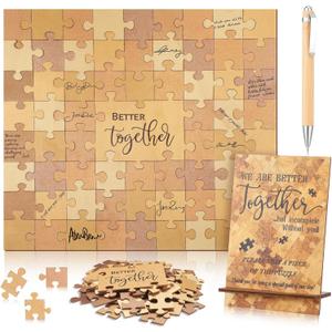 Motipuns Wedding Sign in Guest Book Alternative Wooden Guest Book Wedding Party Favors for Table Sign Decor 66 Pcs Guestbook Alternative for Engagement Anniversary