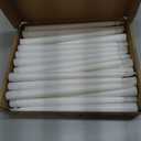 Treela 36 Pieces Flameless Taper Candles Flickering Faux LED Battery Operated Electric Fake Candles for Christmas Halloween Birthday Wedding Party(White,0.8x11 Inches,Smooth)