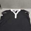 Blooming Jelly Women's Dressy Casual Tops Business Work Blouses White Button Down Shirts Cap Sleeve V Neck Tshirt Size L