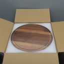 Acacia Wood Cake Stand with Glass Lid 12" Magnetic Base, Detachable Serving Tray for Cake, Cheese, Charcuterie, Snacks & Desserts Wooden Cake Holder for Parties & Kitchen Display
