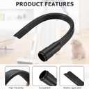 Flexible Vacuum Crevice Tool 25 Inch Length 1PC Flat Nozzle Attachment for 1-1/4 or 1-3/8 Inch Vacuum Hoses, MIDLE