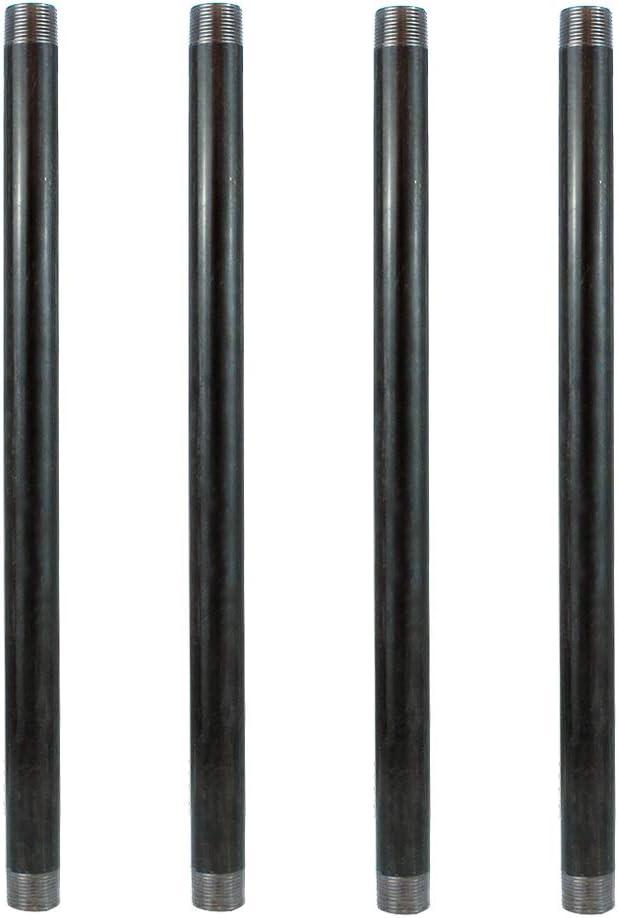 GeilSpace 3/4" 20" Heavy Duty Pre-Cut Grey Metal Pipe, Industrial Steel Fits Standard 3/4 Inch Threaded Pipes and Fittings - Vintage DIY Industrial Shelving (3/4" 20", Grey) 