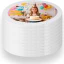 Trwcrt Cake Boards 10 Inch Round, Cake Drums 1/2 Inch Thick Sturdy Multiple Layers Smooth Edged for Birthday Wedding Party Displays