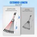 ECO-WORTHY Integrated Solar Connector 2-8 Y Branch Parallel PV Adapter Cable Wire Plug Tool Kit for Solar Panel(M/FFFF+F/MMMM)