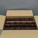 9Pcs Acacia Wood Interlocking Patio Deck Tiles, 12 x 12 x 0.9 Inch Outdoor Flooring, Waterproof for All-Weather Use  Striped, Dark Brown