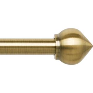 3/4" Standard Decorative Adjustable Curtain Rod,Heavy Duty Curtain Rods Set for Windows,30 To 80 Inch, Antique Brass