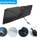 Windshield Sun Shade 2025 Car Accessories 100% Blackout Car Front Windsow Shades Umbrella Automotive Sun Visor Block Heat Insulation Protection (Gry Eyes) (Grey)