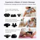 MEGAWISE Handheld Deep Tissue Neck Back Electric Massager for Shoulder, Waist, Leg, 3700 RPM Powerful Motor (Silver)