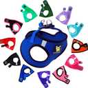 EcoBark Step in Dog Harness - Eco-Friendly Dog Harnesses for Small and Medium Breed Dogs - Reflective and Adjustable Body Halter Vest - Soft Mesh Toy Breed Harness (Bright Blue Sport, XL)