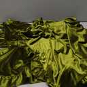 KKJIAF Olive Green Velvet Throw Pillow Covers 18 x 18 Inch Set of 2, Ruffle Euro Pillow Shams Velvet Square Pillow Case for Sofa Bedroom Couch Decorative