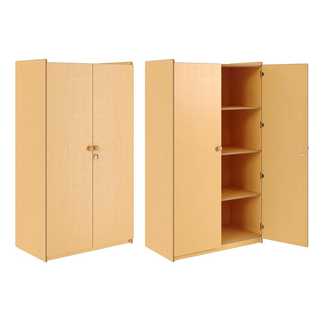 Angeles Value Line Storage Cabinet, 36" L x 63" H, Nursery Furniture, Playroom Organization and Storage for Classroom, Montessori School, Natural