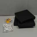 Small Floating Shelf,Set of 3 Display Ledges for Wall,Mini Shelves,Rustic Wood Shelf for Bedroom Living Room Bathroom Kitchen (6 Inch, Black)