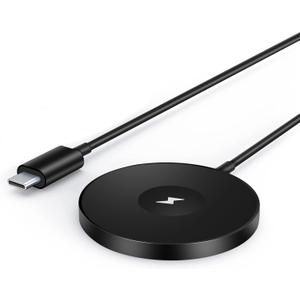 3 in 1 Magnetic Wireless Charging Station, 15W Fast Charger Compatible with iPhone 17/16/15/14/13/12 Series, Apple Watch 9-2/SE, AirPods Pro 3/2/1, for Bedside Desk Travel Home Office (Black)