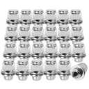 M12x1.25 Lug Nuts with Mag Flat Seat 22pcs 13/16" 21mm Hex 1.46x1.18 Chrome Compatible with Frontier NP300 Titan (Non XD)