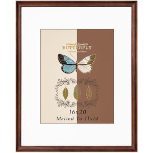 16X20 Picture Frame - Natural Walnut Wood Solid Wood Picture Frames