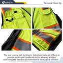 JKSafety Women Hi-Vis Reflective Safety Vest | Neon Color body Sewed Reflective Strips Breathable Lightweight ANSI Compliant (Yellow)