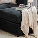 Sweetcrispy  Modern Sectional Sofa Couch Square Modular Floor Single Sofa Chair, Dark Gray