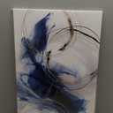 Wall Art Canvas Abstract Art Paintings Blue Fantasy Colorful Graffiti on White Background Modern Artwork Decor for Living Room Bedroom Kitchen 24x16in