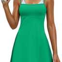 ATTRACO Workout Dresses for Women with Built in Shorts and Bra Golf Active Mini Dress Green XS