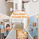 Door Stoppers, Magnetic Door Stop, Stainless Steel, 2 Pack Magnetic Door Catch, 3M Double-Sided Adhesive Tape, No Drilling, Screws for Stronger Mount, Hold Your Door Open, for Wide Doors (White)