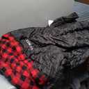 0 Degree Sleeping Bag 100% Cotton Flannel XXL for Adults Big and Tall Cold Weather Winter Zero Degree Camping,Free Compression Sack (90" x 39" Left Zip, 0F Black)
