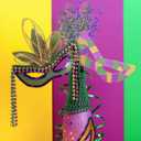 18 Pcs Mardi Gras Decoration Mardi Gras Floral Picks Tree Decorations 17 Inch Carnaval Purple Green and Gold Glitter Berry Stems Artificial Picks and Sprays Decor for Wreaths Centerpieces