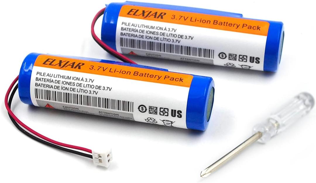 (2-Pack) 3.7V 2600mAh 93837-001 Battery Replacement for Wahl 5 Star Magic Clip Cordless Senior Sterling 4 Lithium Ion Cordless Designer Beretto Super Taper Cordless with Tool